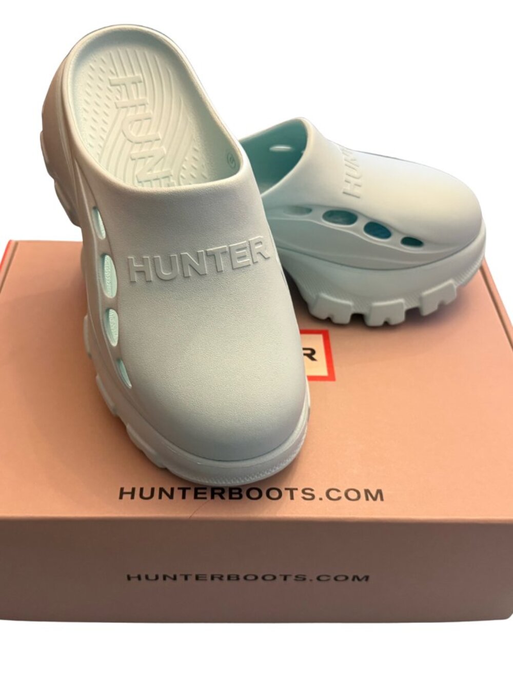 NIB Hunter Bryce Slip-On Clogs Light Blue Women’s Size 6